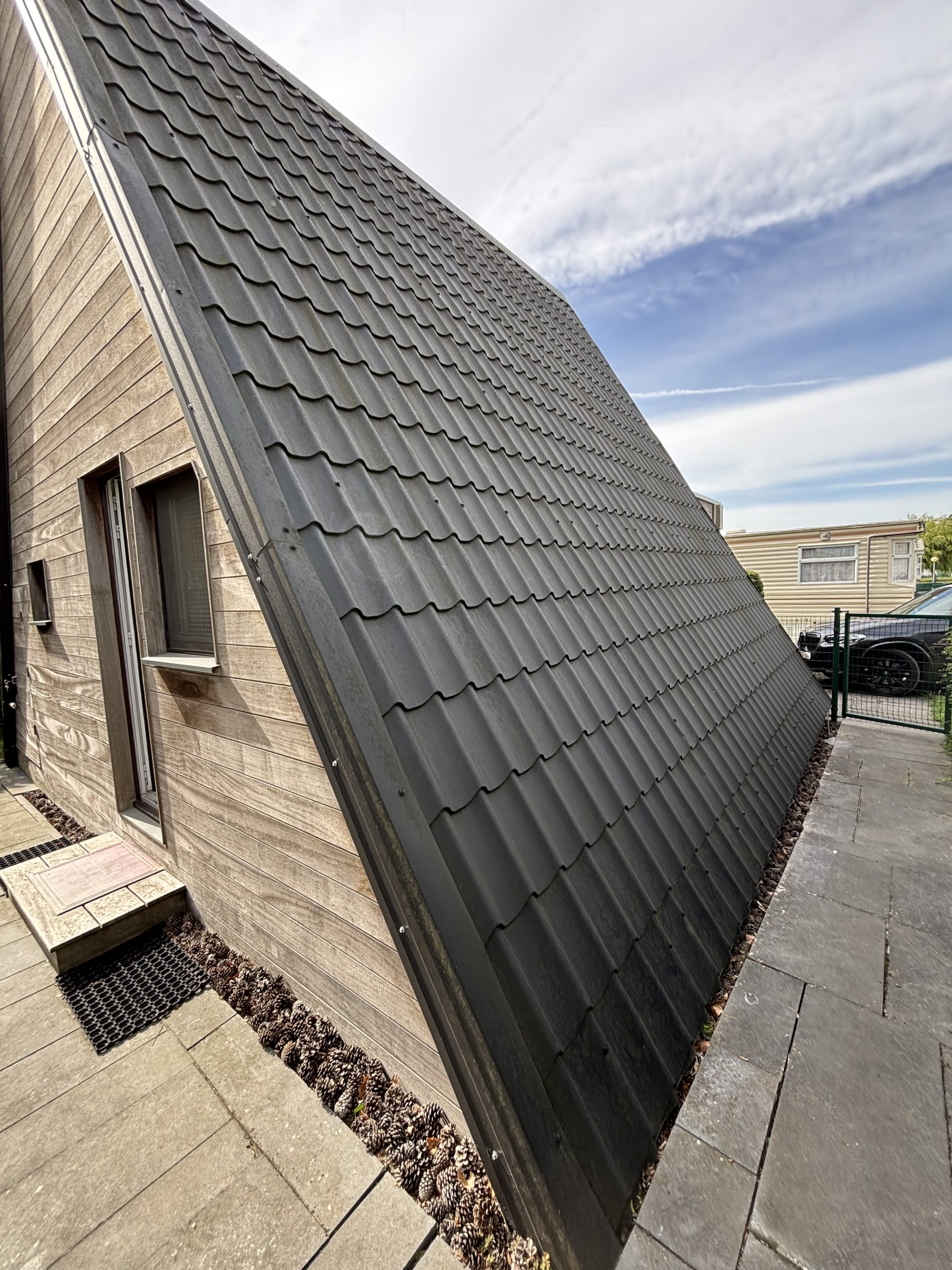 Chalet incliné en bord de mer à Koksijde dû à un affaissement du sol